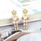 HEYONA Ohrringe Frauen, Damen Ohrringe, Ohrstecker, Ohrring Bunte Strass Cartoon Nussknacker Soldat Übertreiben Ohrstecker for Frauen Mädchen Party Schmuck Geschenke (Size : 1)