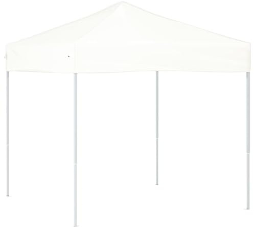 vidaXL Folding Party Tent White 2x2 m - Outdoor Gazebo Pavilion Marquee Shelter - UV & Water Resistant 210D Oxford Fabric with Steel Frame
