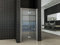 Saqu Essential Nischen-Falttür 90x202cm Dusche Duschabtrennung Duschtrennwand Links Aluminium-look/Sicherheitsglas in Klarglas (Anti-Kalk)