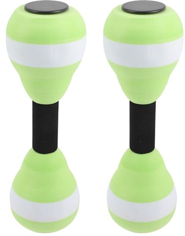 BESPORTBLE Pair of Aquatic Exercise Dumbell EVA-Foam Dumbbell Barbells for Water Aerobics Hand Dumbbells Water Fitness Exercise Equipment for Weight Loss Green