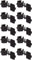 cyclingcolors 10x Gancio per zoccolo cucina gambe piedini 28mm a vite clip mobile molle plastica zoccolino montaggio