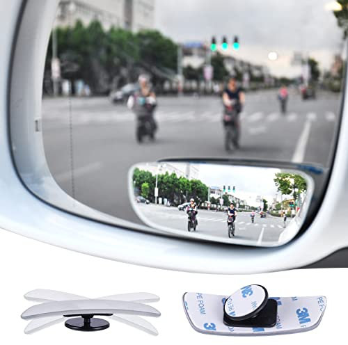 Greyoe Toter Winkel Spiegel Auto, Toter Winkel Assistent, Weitwinkelspiegel 2PCS 360 ° Drehbarer Toter-Winkel-Spiegel Vision Erweitern, perfekt für alle Autos und Lastwagen (Bogen)