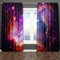 Vorhang blickdicht vorhänge mit ösen,Lila blaues Universum Galaxie Sterne Weltraum Thema Leichte & weiche Verdunklungsvorhänge für Wohnzimmer Kinder Schlafzimmer Vorhänge Dekor (HxB/230x240cm)