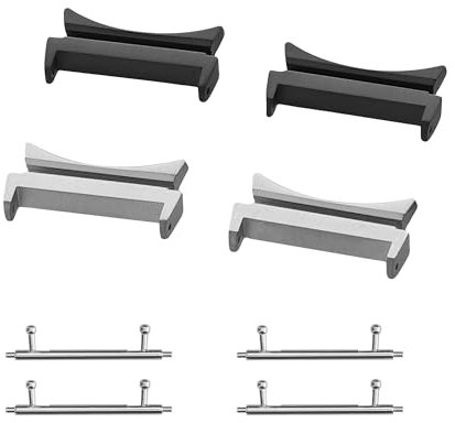 kwmobile Adattatore Cinturino Orologio Compatibile con Samsung Galaxy Watch 5/5 PRO/Watch 4/4 Classic Smartwatch - Connettore Cinturino Metallo 20mm - Set da 4 Connettori Cinturini