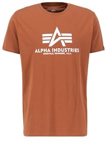 Alpha Industries Herren Basic Für T-Shirt, Hazel Brown, S EU
