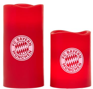 FC Bayern München LED Kerze 2er-Set Rot I Fußball I Ohne Flamme