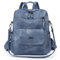 Puwuzixi Frauen Rucksack Wasserdicht Anti-Diebstahl Leichtgewicht PU Mode Reisen Mehrzweck Cabrio Geldbörse Umhängetasche Handtasche Rucksack（Blue）