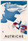 Wintersport in Österreich (französisch) Poster von Vintage Ski Collection 20 x 30 cm Blau Wandbilder Wanddeko