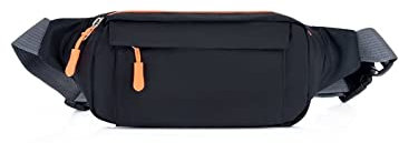 MMRTDJDR Mehrfarbige wasserdichte Bauchtasche für Herren - ideal für Outdoor-Sport und Laufen (schwarz)