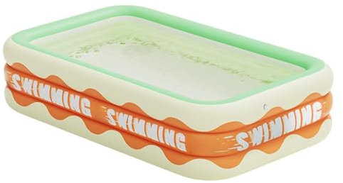 Anloximt Piscine Gonflable familiale, Piscine Gonflable pour - Piscine Hors Sol épaissie résistante à l'usure - Piscine Gonflable Pleine Grandeur Confortable, Piscine Gonflable Pliable pour Une