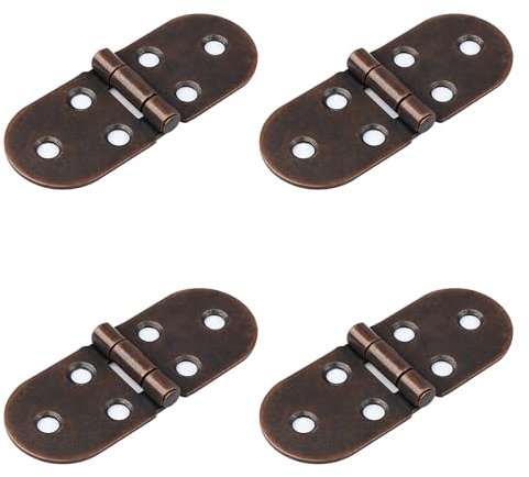 Leliafleury 4Pcs Folding Flip Top Hinge 270 Degree Metal Folding Door Hinge for Cabinet Closet Furniture (Oil Rubbed Bronze)