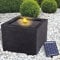 AMUR Fontaine de Jardin Solaire Design Autonome avec Batterie Li-ION et Lumière LED pour Votre Terrasse, Balcon - Ambiance Zen