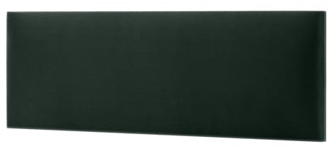 Meblowa1, Wandpaneele Samt Weich Gepolstert, Polsterpaneel Rechteck, Samt Paneele Wandkissen, Modernes Design für Wohnzimmer & Kinderzimmer, Öko-Tex Zertifiziert, Flaschengrün, 100x20 cm