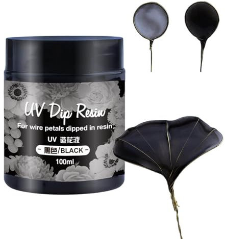 MDHQ UV-DIP-Harzkleber für Draht-Blütenblätter, transparent, flüssig, Ultraviolett, zum Aushärten von Kristallkleber, Schmuckherstellung für Anfänger