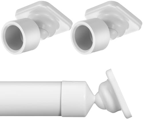 Newtay 2 Sets Angled Shower Rod Mount for Sloped Walls Angled Wall Bracket for 25 mm Shower Bar Low Cost Solution