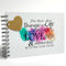 A5 Life Love Memories, Scrapbook, Card Pages, Dry Mount Photo Album, Keepsake, Landscape, White 200GSM Card Pages, Hardcover