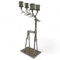 Deco Pleasure Hirsch Designer Kerzenhalter Sarna Silber Kerzenständer Halter Aluminium Maße ca.: L25,5xB16,5xH66cm