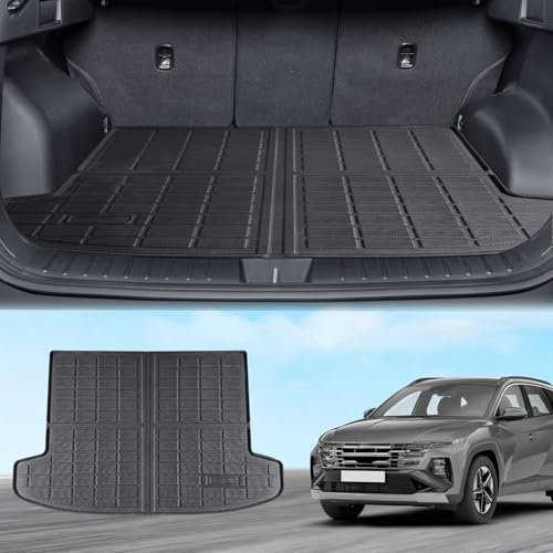 ECOZEN Hyundai Tucson NX4 kofferraumwanne,2021-2025 3D Allwetter kofferraumschutz, rutschfeste Kofferraummatte, hohe Passform, faltbar, wasserdicht Hyundai Tucson NX4 Zubehör