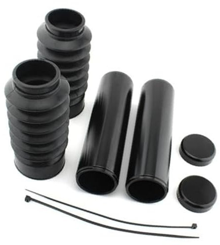 MKVAXR Kit de 2 Bouchons de Tube Avant, Couvercle de Fourche en Alliage d'aluminium, Caoutchouc, for Harley-Davidson 07-11 V-Rod Cache Fourche Avant Moto