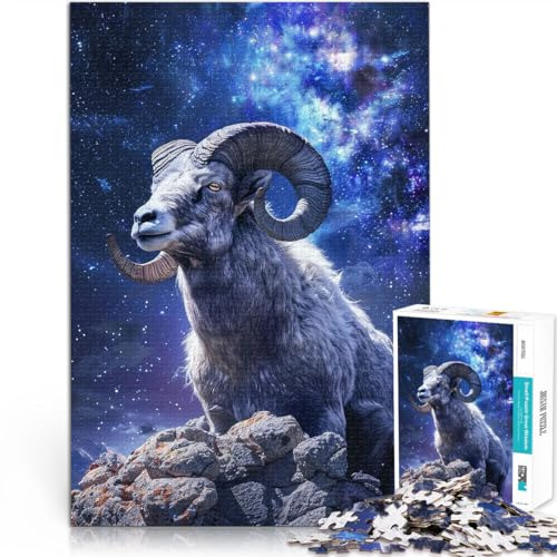 1000-teiliges Puzzle für Teenager Intellektuelles Spiel Sternzeichen Widder denn eignet ganze Familie75x50cm