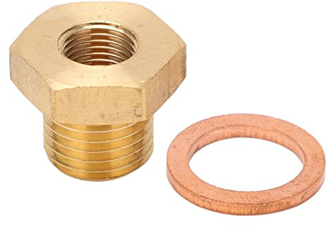 SIXRUN Druck-Temperaturmesser-Sender-Adapter, 6061 Aluminium, Universell Passend für LS-Motor-Swaps, 1/8 NPT auf M14 X 1,5 für Öldruck- und Temperaturüberwachung