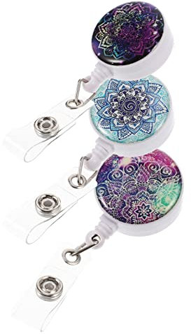 ARTIBETTER 3Stücke Teiliges Einziehbare Abzeichenhalter mit Robusten Clips für Mitarbeiterkarten Ausweise und Visitenkarten für Ärzte Lehrer