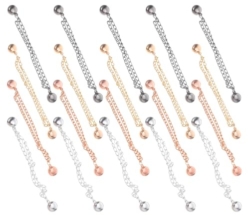 VERDANVERSE Lot de 24 Pinces Magnétiques pour Vêtements Multifonctionnelles avec Chaîne – Clips Ajusteurs Magnétiques pour Pantalon, Chemise et Ourlet – Fixation sans Couture, en