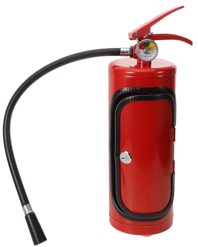 HAKIDZEL Caja Portátil para Botellas de Whisky y Vino en Hierro Rojo Función de Extintor de Incendios para Cumpleaños y Decoración de Hogar