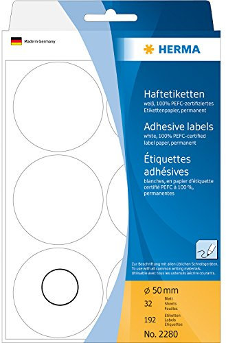 HERMA Vielzweck-Etiketten 50mm weiß VE=192 Stück
