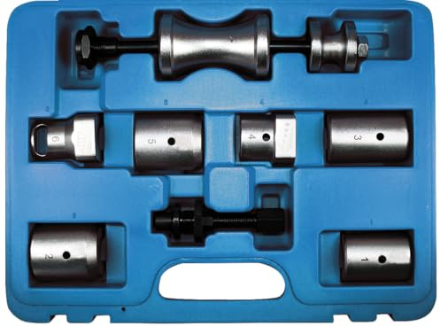 SW-Stahl 10122L Scheibenwischerarm-Abziehersatz - 8-teilig - Wischerarm | Wischerarm-Abzieher mit Schlaggewicht & Druckspindel - 6 Zugglocken - Passend für Audi, VW, BMW, Ford, Opel, Mercedes