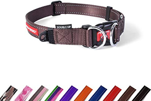 EzyDog Double Up Halsband, Chocolate, X-Large (47cm - 71cm)