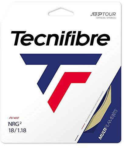 Tecnifibre NRG2 Tennissaiten-Set Natur, 18 g/1,18 mm