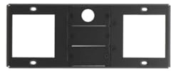 Kramer Einsteckplatte TBus-6 für 2 Stromversorgung 220 V AC Inklusive 2 Blindstopfen zur Wandmontage Electric T6F-23, Schwarz