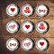 48 I Love You, Ich Liebe Dich, Essbare PREMIUM Dicke GEZUCKERTE Vanille, Reispapier Mini Cupcake Toppers, Cake Pops, Cookies für Wafer