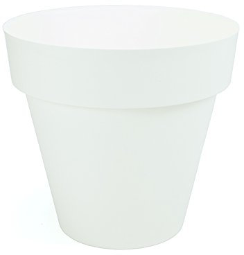 Plastiken TES - Maceta Redonda, diámetro de 48 cm, Color Blanco