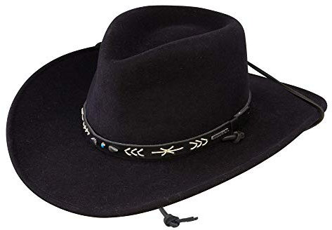 Stetson Men's Santa Fe Crushable Wool Hat - 7 - Black