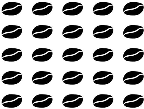 Samunshi® 25 Wandtattoo Kaffeebohnen je 2,91x1,92cm schwarz