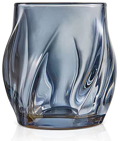 Old Fashioned Whiskey Gläser 2er Set, Bar Lowball Kristallglas, Rock Glas Tumbler für Scotch, Bourbon, Cocktail, Tequila, Rum, Geschenke (Rauchgrau)