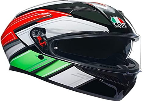 AGV K3 Wing Integralhelm (schwarz/rot/weiß/grün), M (57)