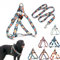 Hundegeschirr und Leine, hübsches Muster, Anti-Zug-Hundegeschirr, Welpenweste, Outdoor, bequemes Spazierengehen für kleine, mittlere und große Hunde, Mops, Bulldogge, Mastiff, Boho-Design, Größe M
