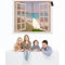 MüCkennetz Fenster 120x125cm Braun Insektenschutz Fenster Moskitonetz Magnete Automatisch schließen mit Klettband für Fenster und Türen