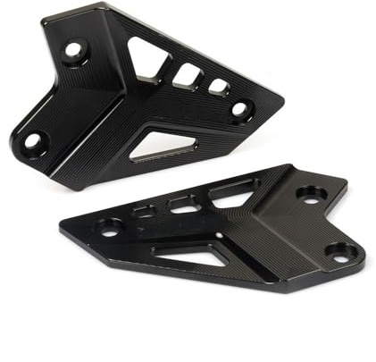 MYVPRO Fußrastenplatte Motorrad Zubehör Fußrasten Fußstütze Hinten Set Ferse Platten Schutz Protector Für Kawasaki Für Z900 2017-2020 2021 2022 2023 Fußrasten (Farbe : Schwarz)