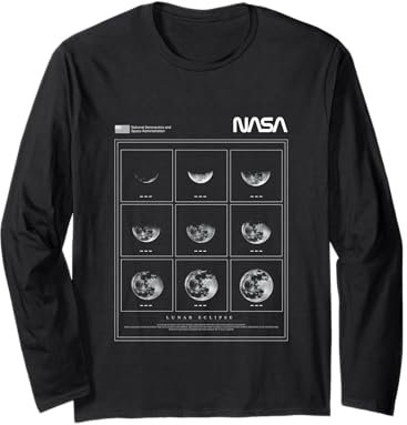 NASA Lunar Eclipse Moon Phases Long Sleeve T-Shirt