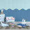 Ideal Stencils Calm Waves, Wandmalerei-Schablone, perfekte Welle für Kinderzimmer, Heimdekoration, Wandrand-Design (Größe 80 cm)