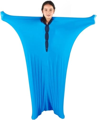 Dynamische Bewegung Sensorische Socke Körpersocke Sensory Sox Stretchy Body Socks For Jungen, Mädchen Mit Autismus Und Angstzuständen Körpersensorische Socke (Color : Blau2, Size : S)