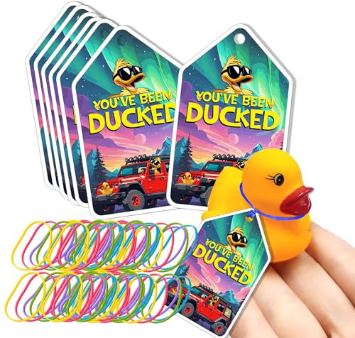 Been Ducked You've, 50 Set Duck Tags, Duck Ducking Game Card, SUV Car Design, With Round Hole and Rubber Bands