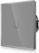 CNBINGO Interruptor táctil empotrado en gris – Interruptor de luz simple con LED de estado y panel de cristal – 1 interruptor de pared – par solo con esta serie de interruptores