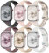 6 Piezas Correas Delgado Confeti para Correa Apple Watch 40mm 41mm 44mm 42mm 45mm 46mm 38mm ultra/2 49mm Mujer,Pulsera Suave Silicona Deportiva Correa para iWatch Se/2 Series 10 9 8 7 6 5 4 3 Band