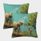 BDKSLBDIP Jungle Animals Kissen Bezug 2er Set Kissenbezüge Wohnzimmer Kissenhülle Sofakissen Polyester Polster Textil Für Sofa Bett Garten Balkon Kinderzimmer Zierkissen 45x45cm