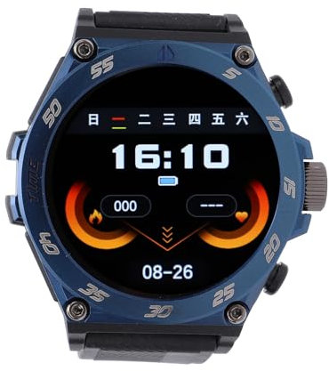 Smartwatch, 1,53-Zoll-Smartwatch mit Ohrhörern, 400 MAh, Runde BT-Anruf-Smartwatch mit Offline-Zahlung, Zum Laufen, Gehen, Radfahren, Übungen und Mehr (Blue)